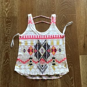 Tribal design tank top